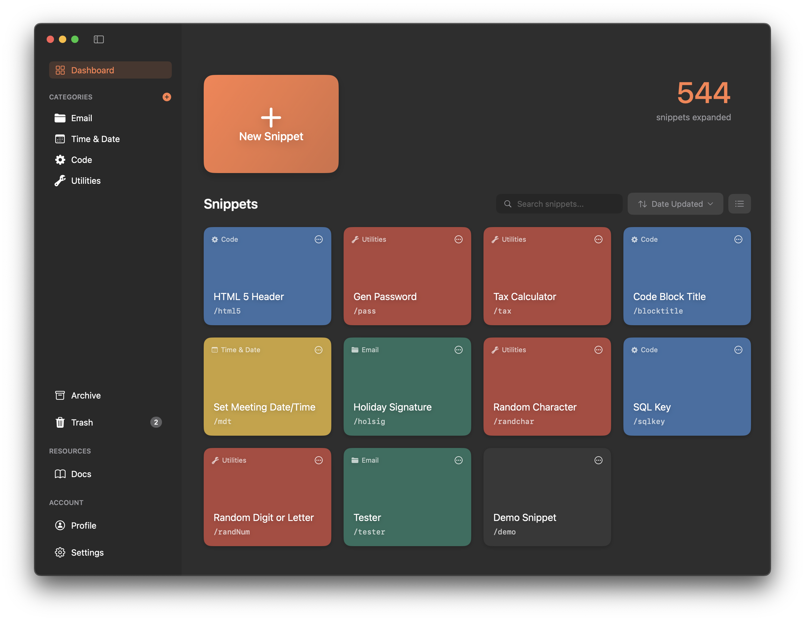 ShortCode Snippet Library